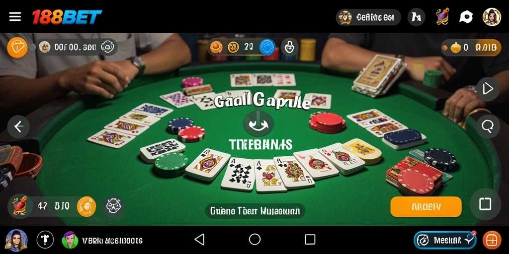 Tampilan gameplay Gaple yang seru dan kompetitif di 188BET.