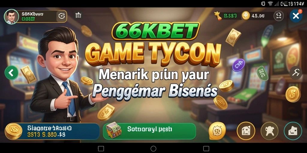Tampilan gameplay <strong>66KBET</strong> yang menarik dan menantang di dunia Tycoon.