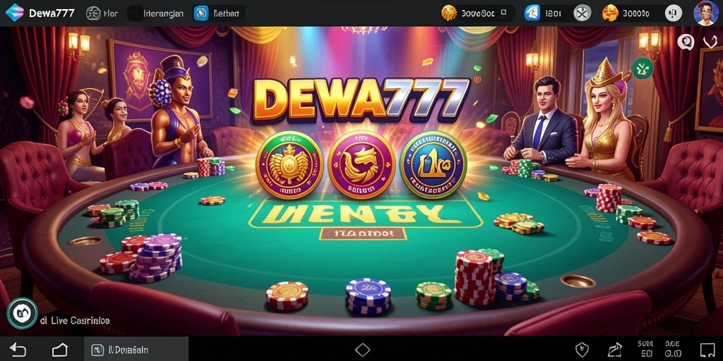 Tampilan gameplay DEWA777 yang mengasyikkan di Live Casino.