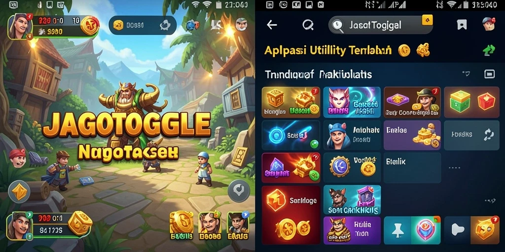 Screenshot utama aplikasi JAGOTOGEL menampilkan antarmuka yang sederhana dan efektif.