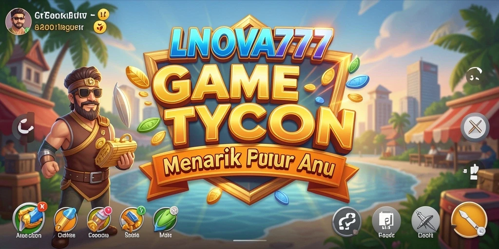 Gameplay LNOVA777 yang menampilkan manajemen bisnis yang seru.