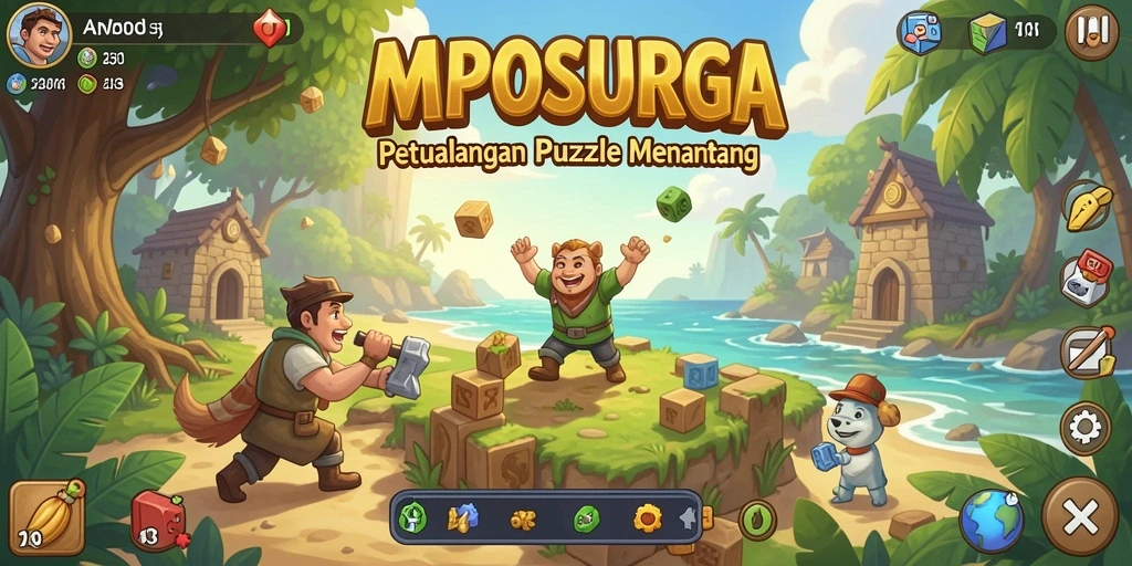 Tampilan gameplay menantang dalam MPOSURGA yang penuh teka-teki.