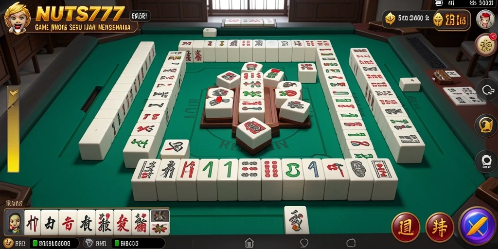 Tampilan menarik dari gameplay NUTS777 di Mahjong.