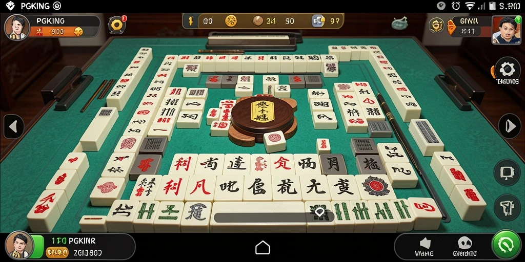 Tampilan gameplay PGKING yang seru dan menantang dalam permainan Mahjong.