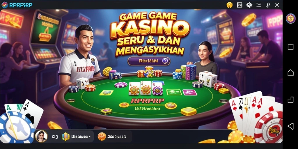 Screenshot RPRPRP menampilkan gameplay Kasino yang mengasyikkan dan penuh warna.