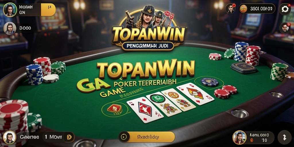 Screenshot gameplay <strong>TOPANWIN</strong> menampilkan suasana kompetisi Poker yang seru.